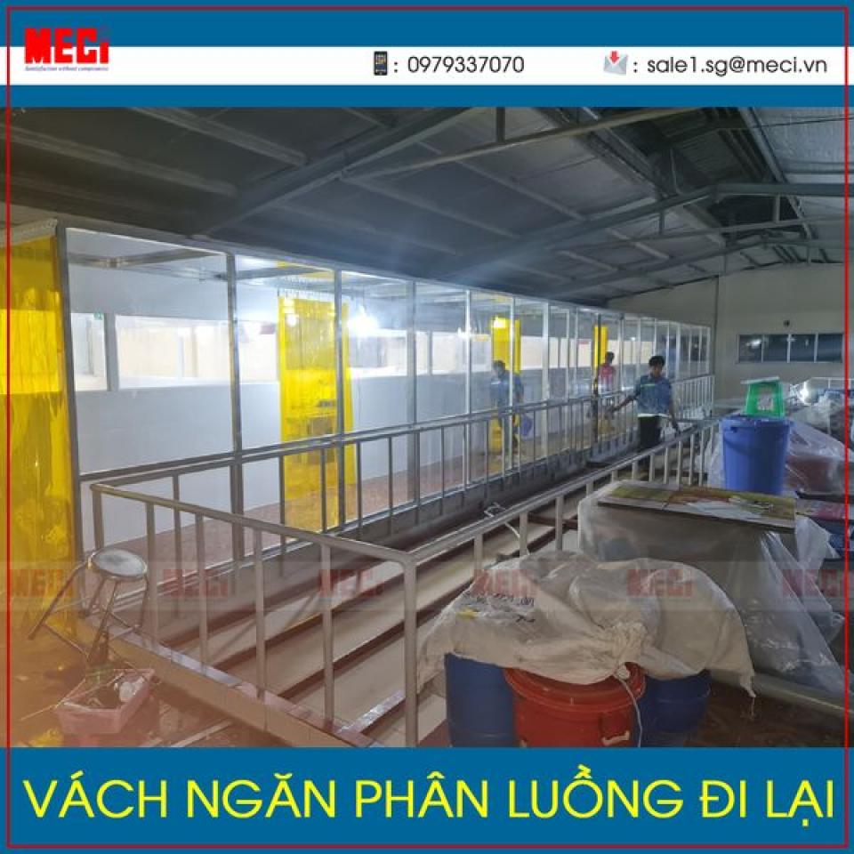 Vách ngăn chia khu vực chống lây nhiễm covid Vách ngăn chia khu vực chống lây nhiễm covid